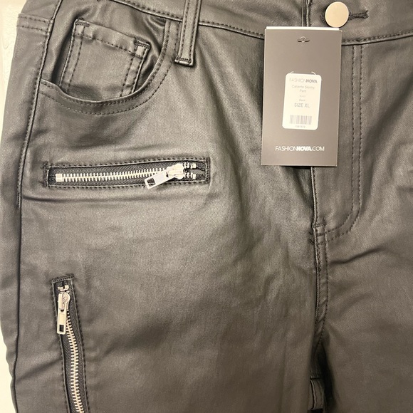 Caliente Skinny Faux Leather Pants - Black - Picture 7 of 7